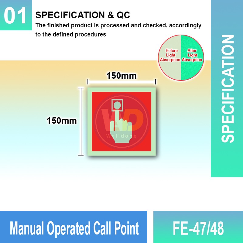 FE-47/48 Manual Operated Call Point | Fire F. EQPT Sign MY | Welldone