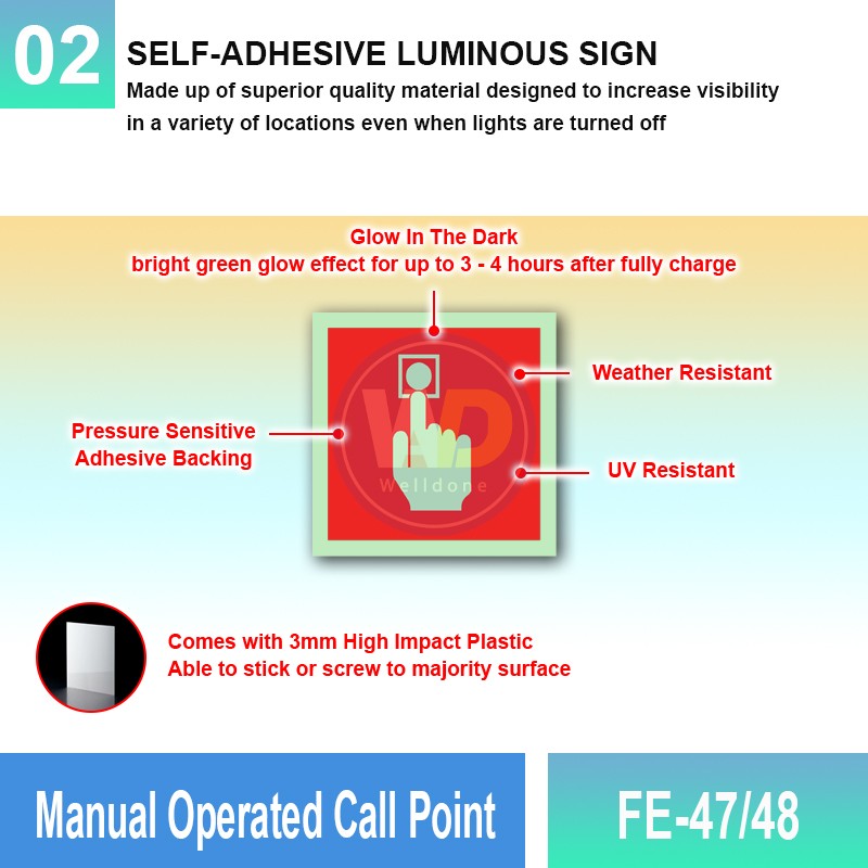 FE-47/48 Manual Operated Call Point | Fire F. EQPT Sign MY | Welldone