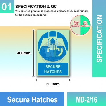 Secure Hatches (IMO Sign)