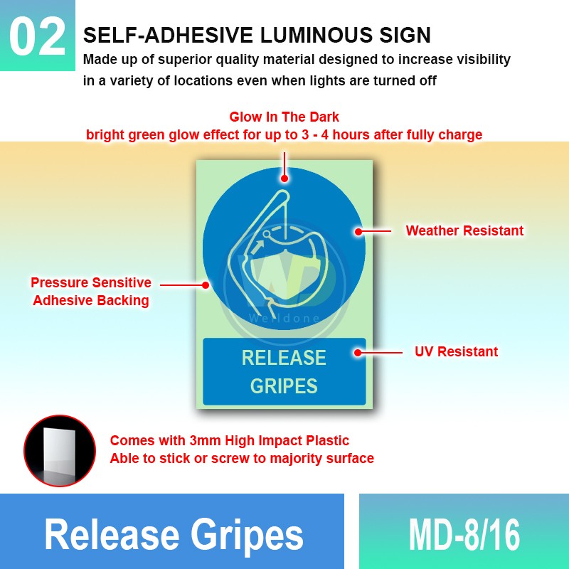 Release Gripes (IMO Sign) - MD-8/16 | Welldone