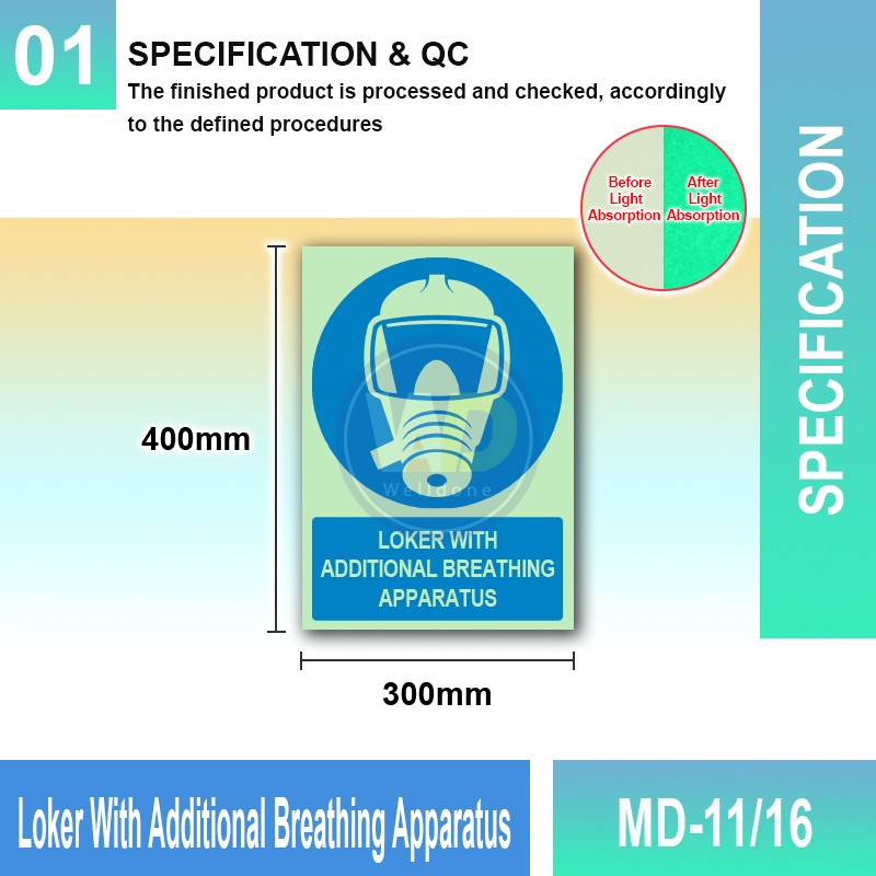 MD-11/16 Loker With Additional Breathing Apparatus | IMO Sign | Welldone