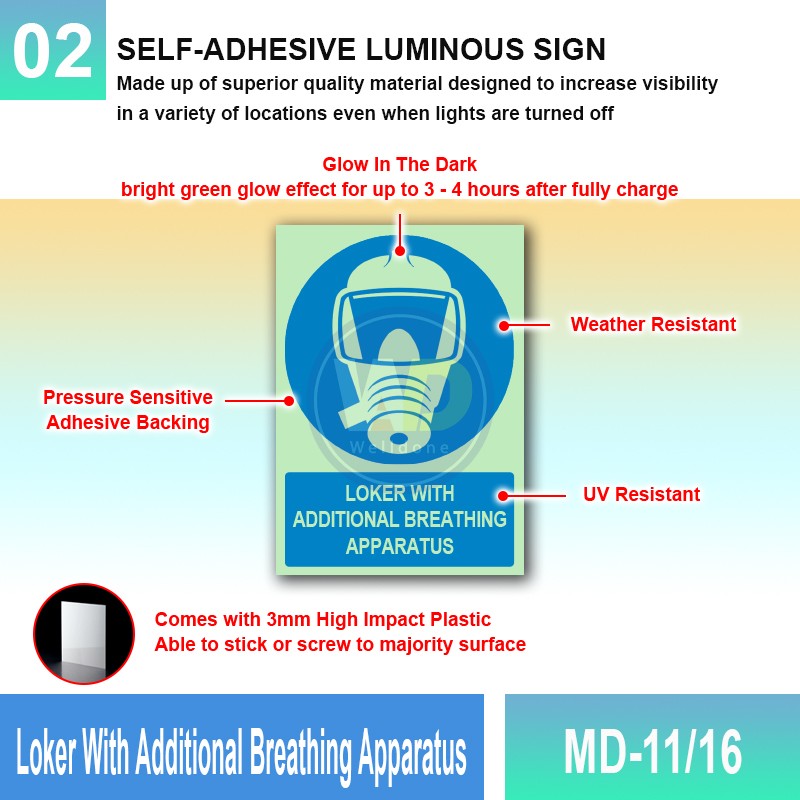 MD-11/16 Loker With Additional Breathing Apparatus | IMO Sign | Welldone