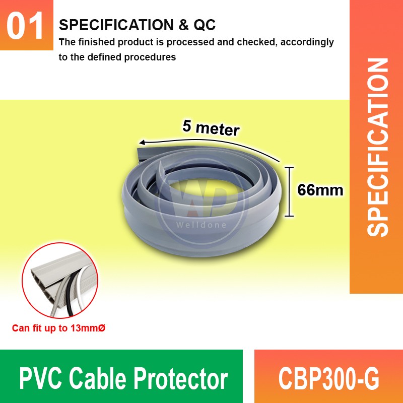 CBP300-G PVC Cable Protector | Quality Cord Protector MY | Welldone