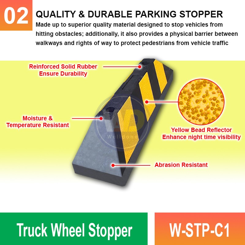 W-STP-C1 Truck Wheel Stopper | Quality Parking Stopper MY | Welldone