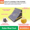 W-CHOCK-3 Rubber Wheel Chock | Quality Wheel Blocks MY | Welldone