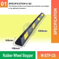 W-STP-C6 Rubber Wheel Stopper | Quality Parking Stopper MY - Welldone