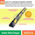 W-STP-C6 Rubber Wheel Stopper | Quality Parking Stopper MY - Welldone