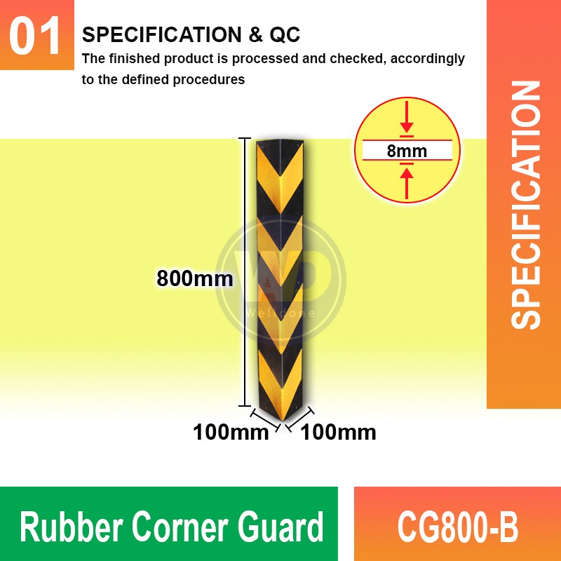 CG800-B Rubber Corner Guard | Quality Edge Protector MY | Welldone CG800-B Rubber Corner Guard | Quality Edge Protector MY | Welldone
