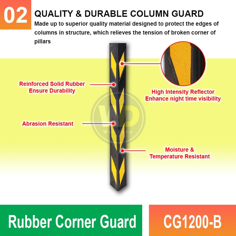 CG1200-B Rubber Corner Guard | Quality Edge Protector MY | Welldone