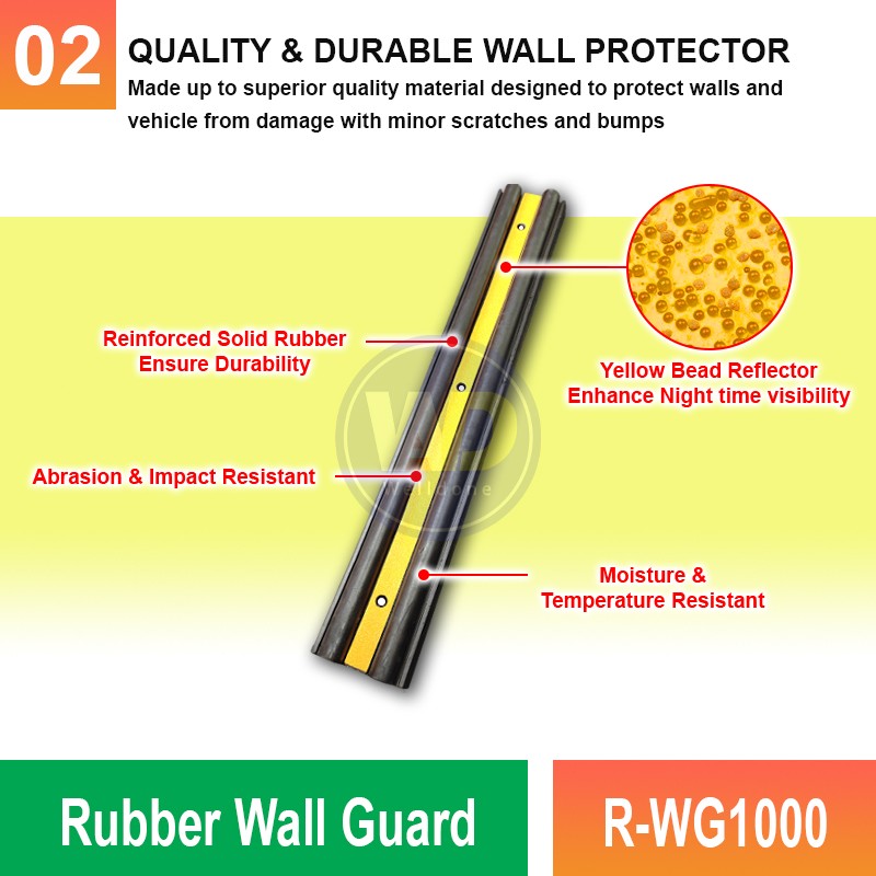 R-WG1000 Rubber Wall Guard | Impact Protection Solutions MY| Welldone