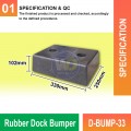 Stop Dock Damage: D-BUMP-33 Rubber Dock Bumper | Durable Protection