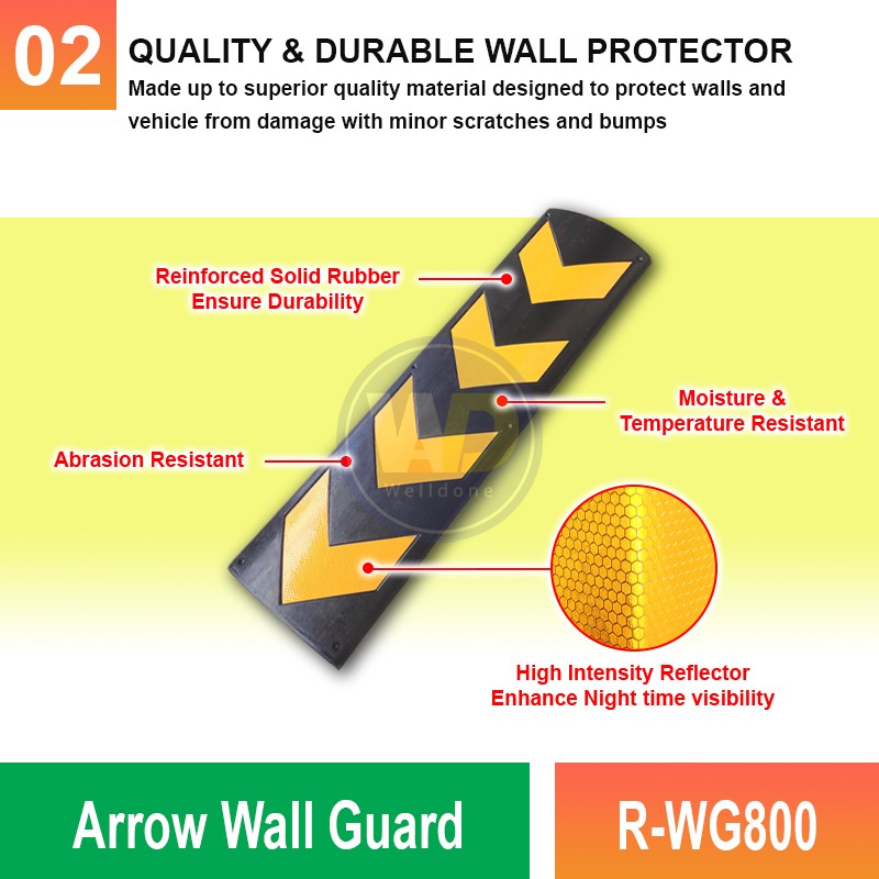 R-WG800 Arrow Wall Guard | Impact Protection Solutions MY | Welldone