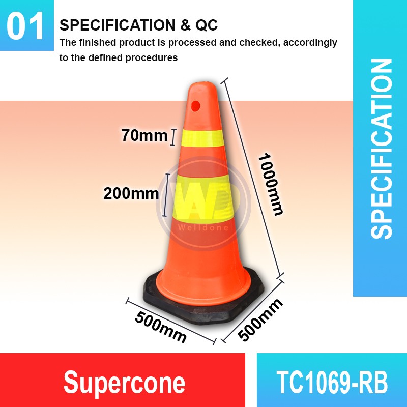TC1069-RB Supercone 40" | Quality Safety Cone Malaysia | Welldone