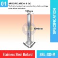 SBL-380-M Stainless Steel Bollard | Quality Safety Bollard MY | Welldone