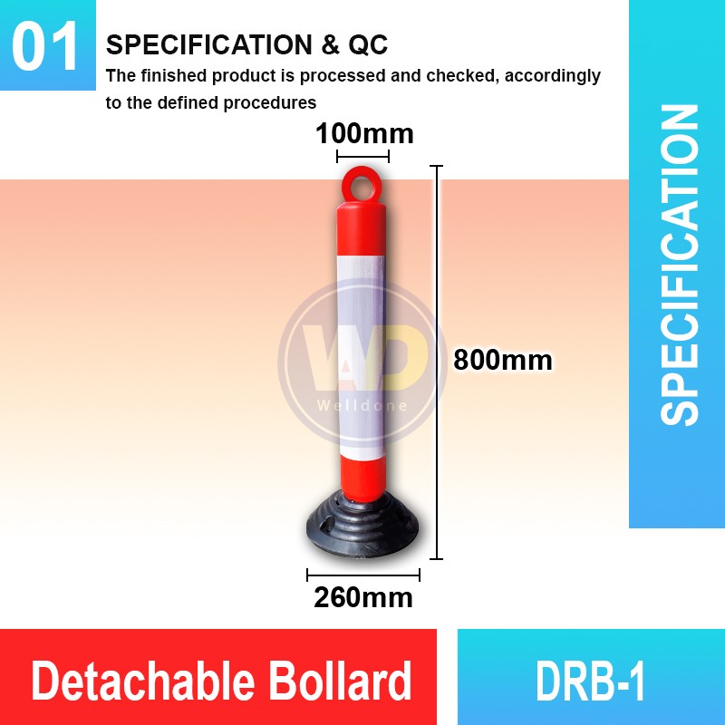 DRB-1 Detachable Bollard | Quality Safety Bollard Malaysia | Welldone