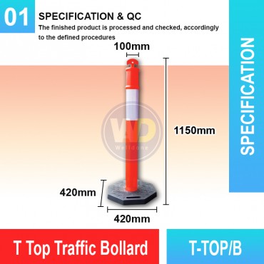 T Top Traffic Bollard