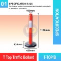T-TOP/B T Top Traffic Bollard | Quality Safety Bollard MY | Welldone