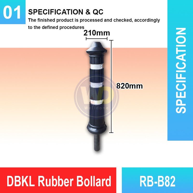 RB-B82 DBKL Rubber Bollard | Quality Safety Bollard MY | Welldone