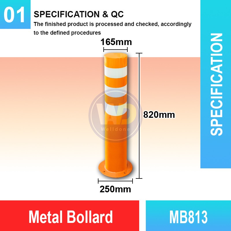 MB-813 Metal Bollard | Quality Safety Bollard Malaysia | Welldone