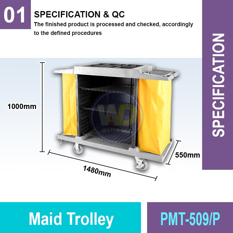PMT-509/P Maid Trolley | Quality Service Trolley MY | Welldone