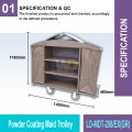 LD-MDT-208/EX(GR) Powder Coating Maid Trolley | Quality Service Trolley MY | Welldone