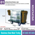 MDT-206/SS(B) Stainless Steel Maid Trolley | Service Trolley MY | Welldone