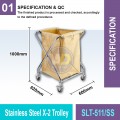 SLT-511/SS Stainless Steel X-2 Trolley | Quality Laundry Trolley MY | Welldone