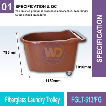 Fiberglass Laundry Trolley