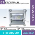 3UC-603 3 Tier Utility Cart | Quality Kitchen Trolley MY | Welldone