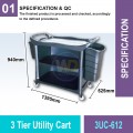 3UC-612 3 Tier Utility Cart | Quality Kitchen Trolley MY | Welldone