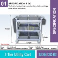 3UC-604 3 Tier Utility Cart | Quality Kitchen Trolley MY | Welldone