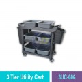 3UC-606 3 Tier Utility Cart | Quality Kitchen Trolley MY | Welldone