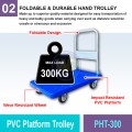 PHT-300 PVC Platform Trolley 300KG | Quality Trolley Cart MY | Welldone