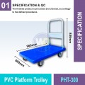 PHT-300 PVC Platform Trolley 300KG | Quality Trolley Cart MY | Welldone