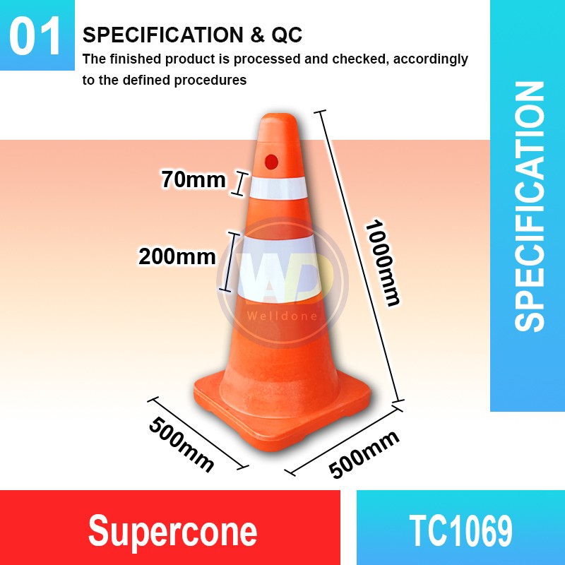 TC1069 Supercone 40" | Quality Safety Cone Malaysia | Welldone