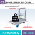 PEPT-1006/450 PE Platform Trolley 450KG | Quality Trolley Cart MY | Welldone