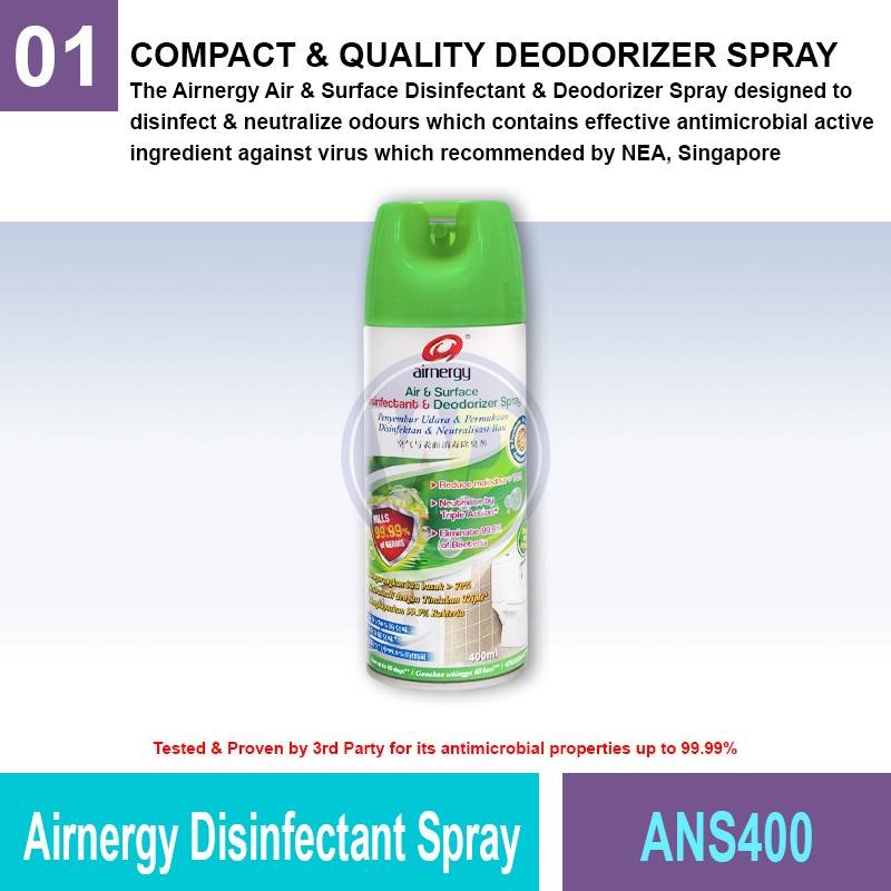 ANS400 Airnergy Disinfectant Spray | Fragrance Solution MY | Welldone