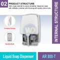 AR 800-T Liquid Soap Dispenser | Quality Washroom Dispenser MY | Welldone