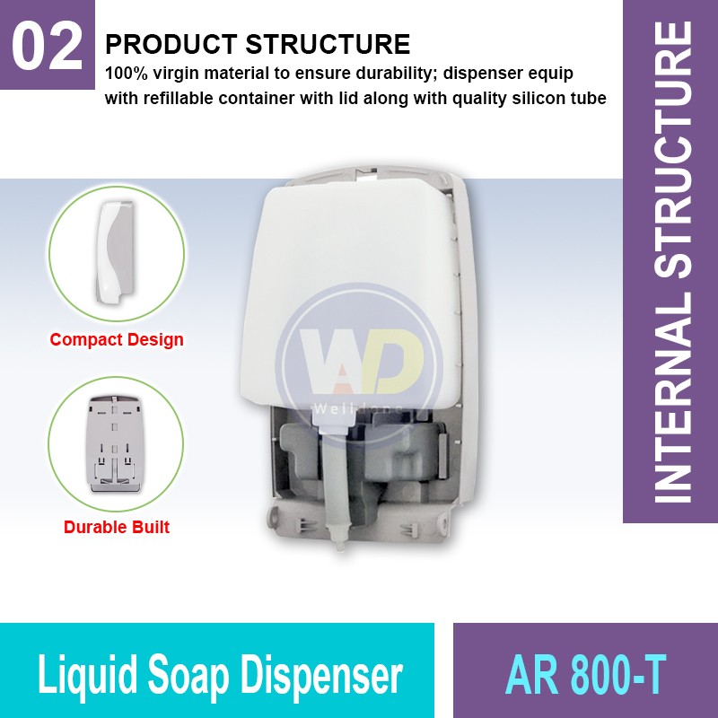 AR 800-T Liquid Soap Dispenser | Quality Washroom Dispenser MY | Welldone