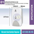 AR 800-L4-HS Micromist Hand Sanitizer Dispenser | Welldone