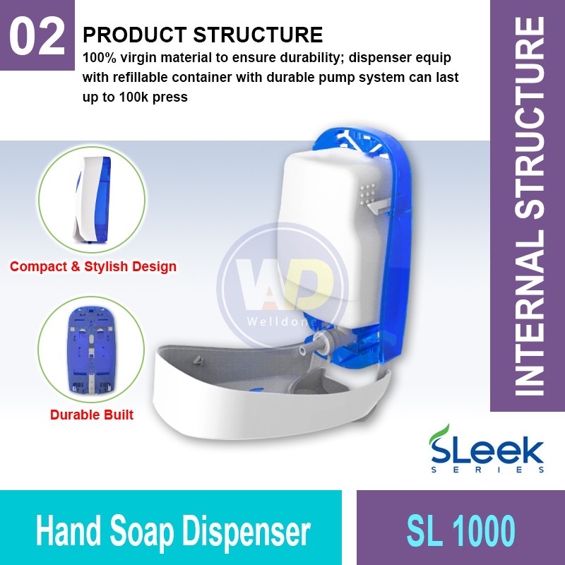 SL 1000 Hand Soap Dispenser | Quality Washroom Dispenser MY |Welldone