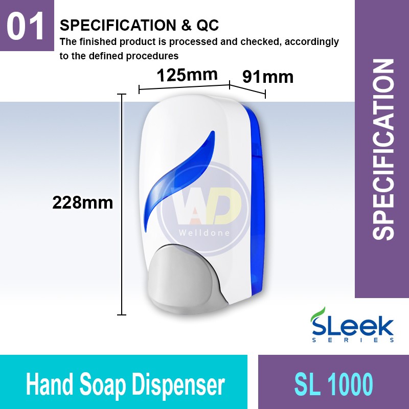 SL 1000 Hand Soap Dispenser | Quality Washroom Dispenser MY |Welldone