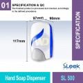 SL 500 Hand Soap Dispenser | Quality Washroom Dispenser MY | Welldone