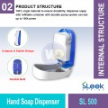 SL 500 Hand Soap Dispenser | Quality Washroom Dispenser MY | Welldone