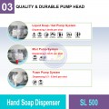 SL 500 Hand Soap Dispenser | Quality Washroom Dispenser MY | Welldone