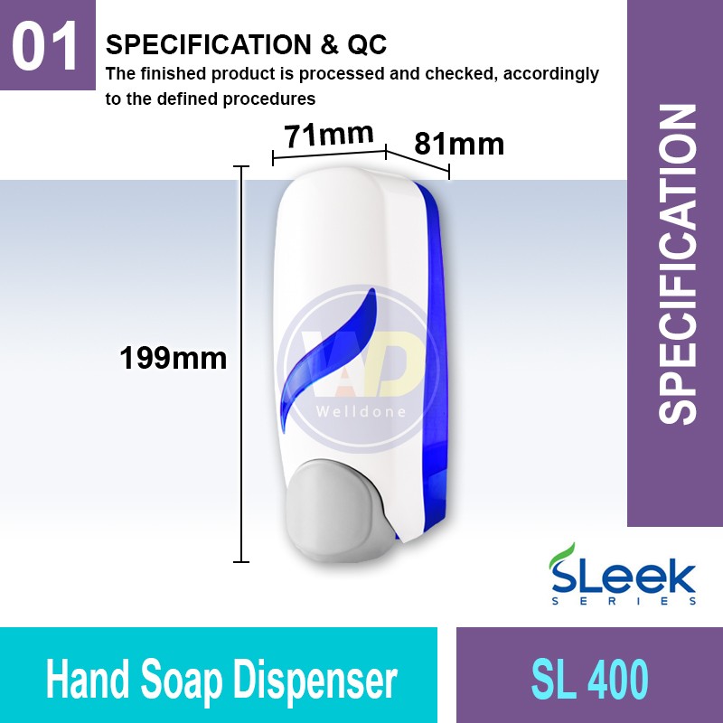 SL 400 Hand Soap Dispenser | Quality Washroom Dispenser MY | Welldone