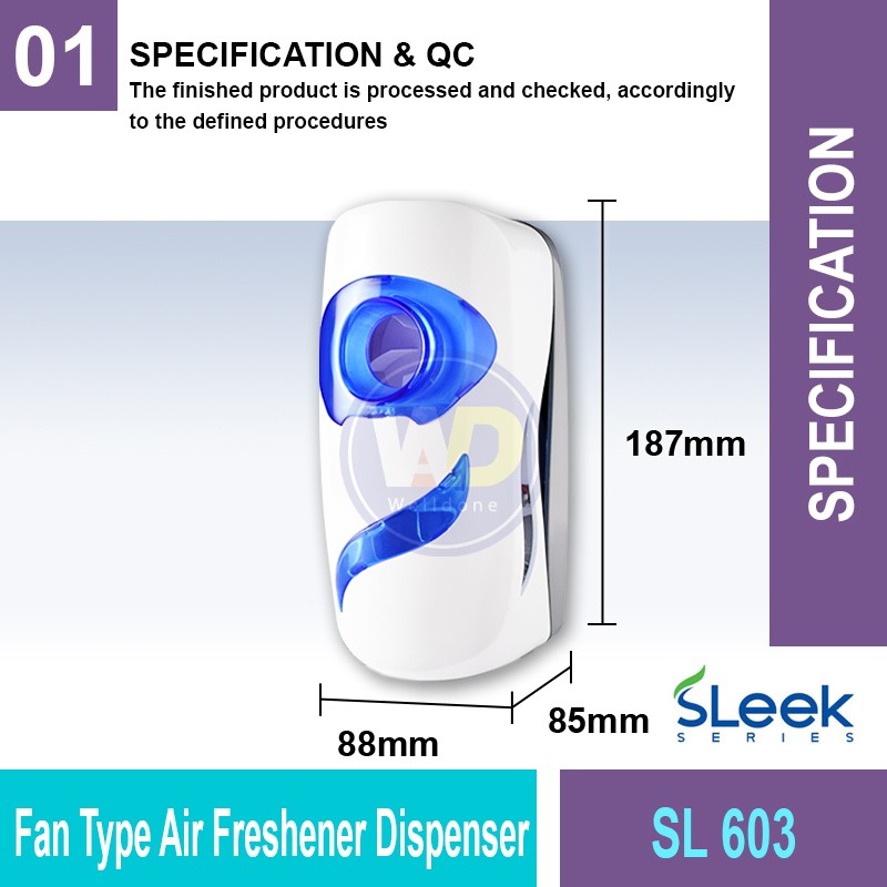 SL 603 Fan Type Air Freshener Dispenser | Quality Aerosol Dispenser MY | Welldone