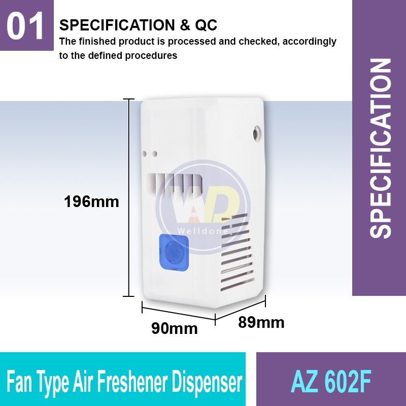 AZ 602F Fan Type Air Freshener Dispenser | Fragrance Solution MY | Welldone