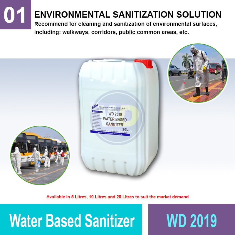 WD 2019 Water Based Sanitizer | Quality Sanitizer MY | Welldone
