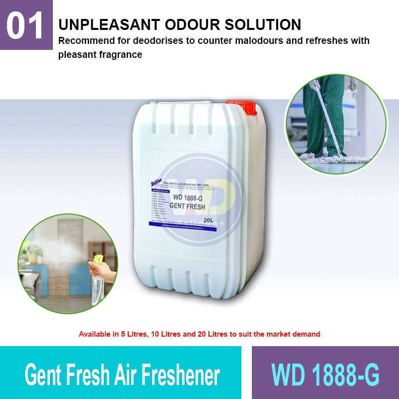 WD 1888-G Gent Fresh Air Freshener | Quality Chemical MY | Welldone